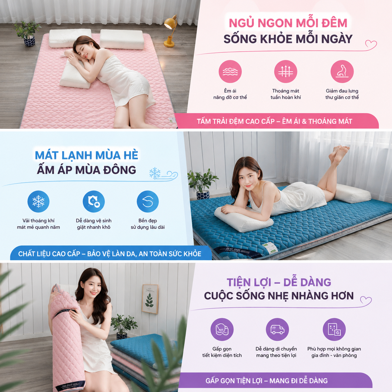 TOPPER HOME tấm trải đệm cao cấp